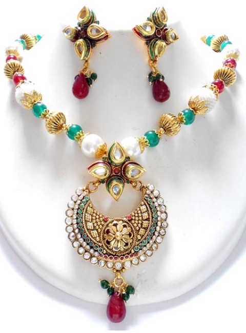 Polki Necklace Set